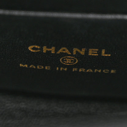 Chanel Lambskin Quilted Top Handle Flap Clutch With Chain Black 6 of 12