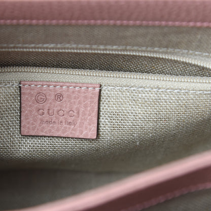 Gucci Dollar Calfskin Interlocking G Top Handle Shoulder Bag Soft Pink 6 of 10