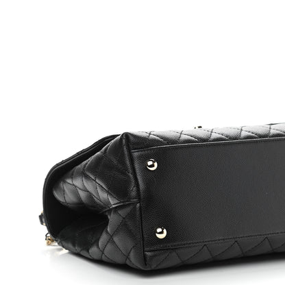 Chanel Caviar Quilted Small Coco Handle Flap Black 9 of 11