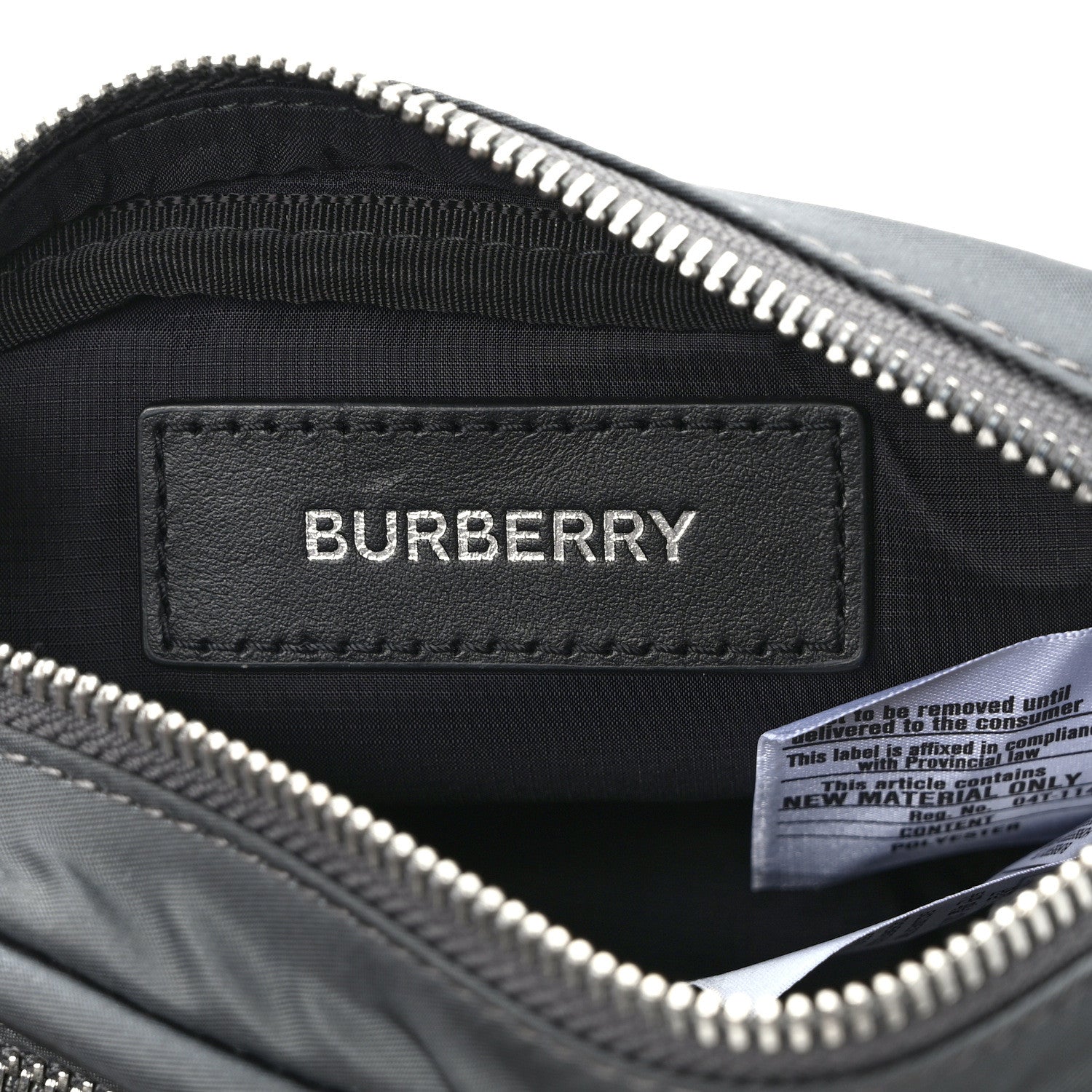 Burberry Econyl Logo Print Small Cannon Bum Bag Charcoal Grey 6 of 11