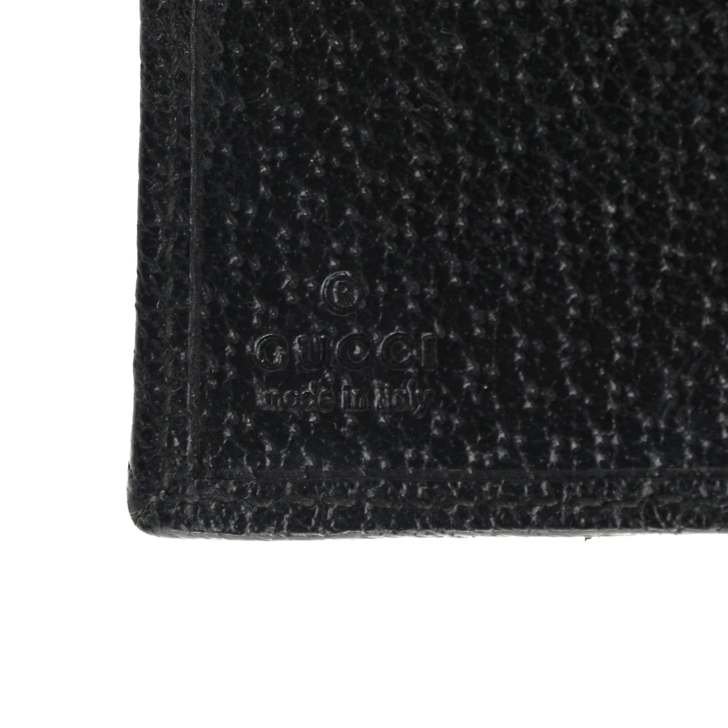 Gucci Monogram Metal Bar French Flap Wallet Black 6 of 7