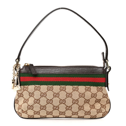 Gucci Monogram Web Pochette Dark Brown 1 of 11