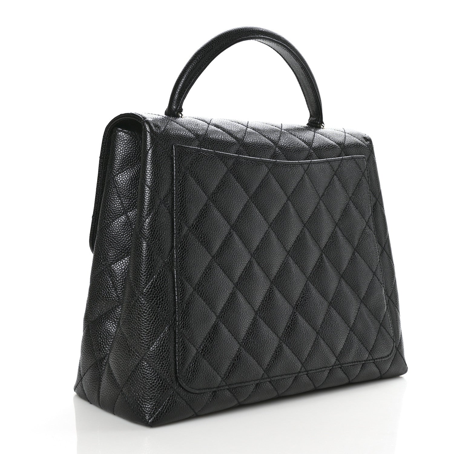 Chanel Caviar Quilted Jumbo Kelly Flap Black 3 of 9