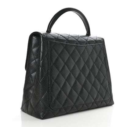 Chanel Caviar Quilted Jumbo Kelly Flap Black 3 of 9