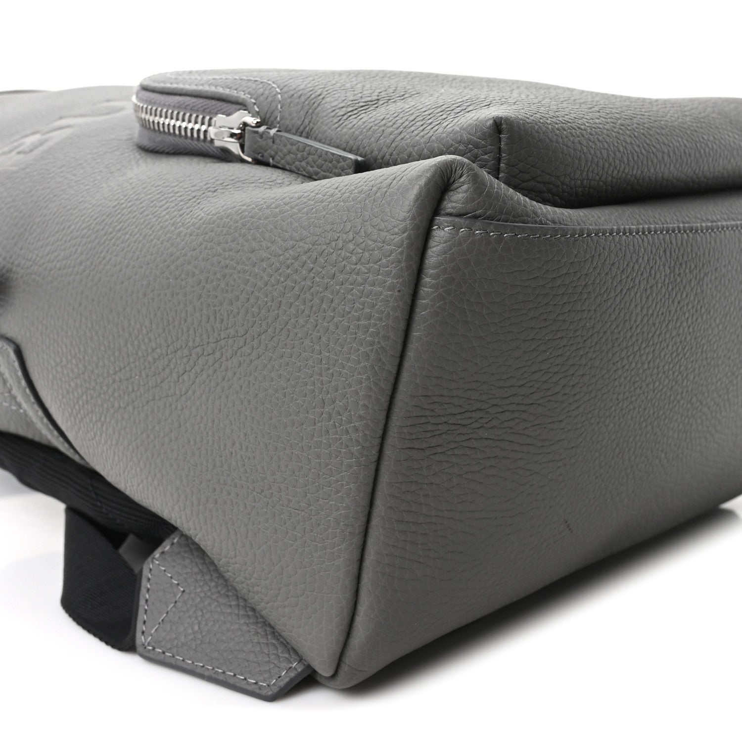 Burberry Calfskin Logo Embossed Backpack Charcoal Grey 9 of 10