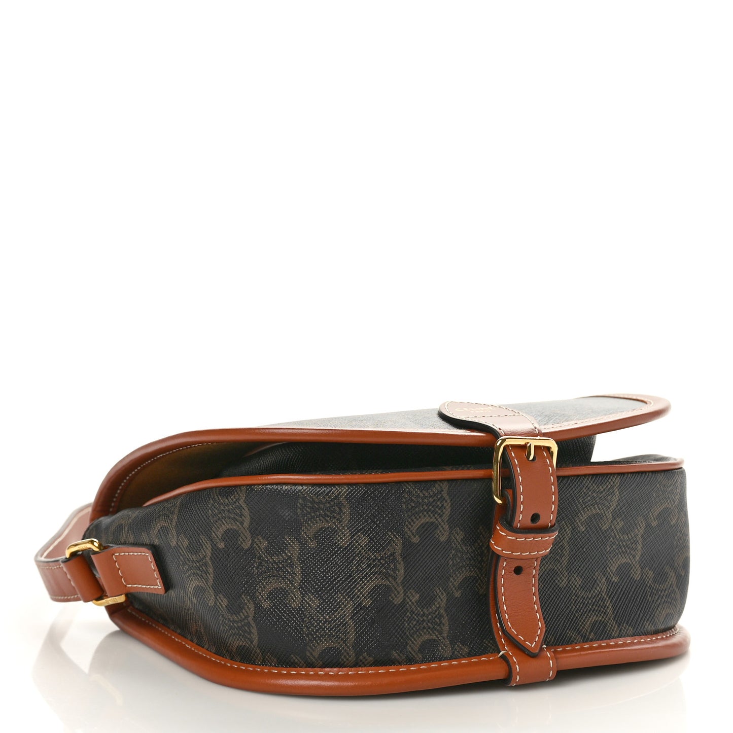 Triomphe Canvas Medium Folco Bag Tan
