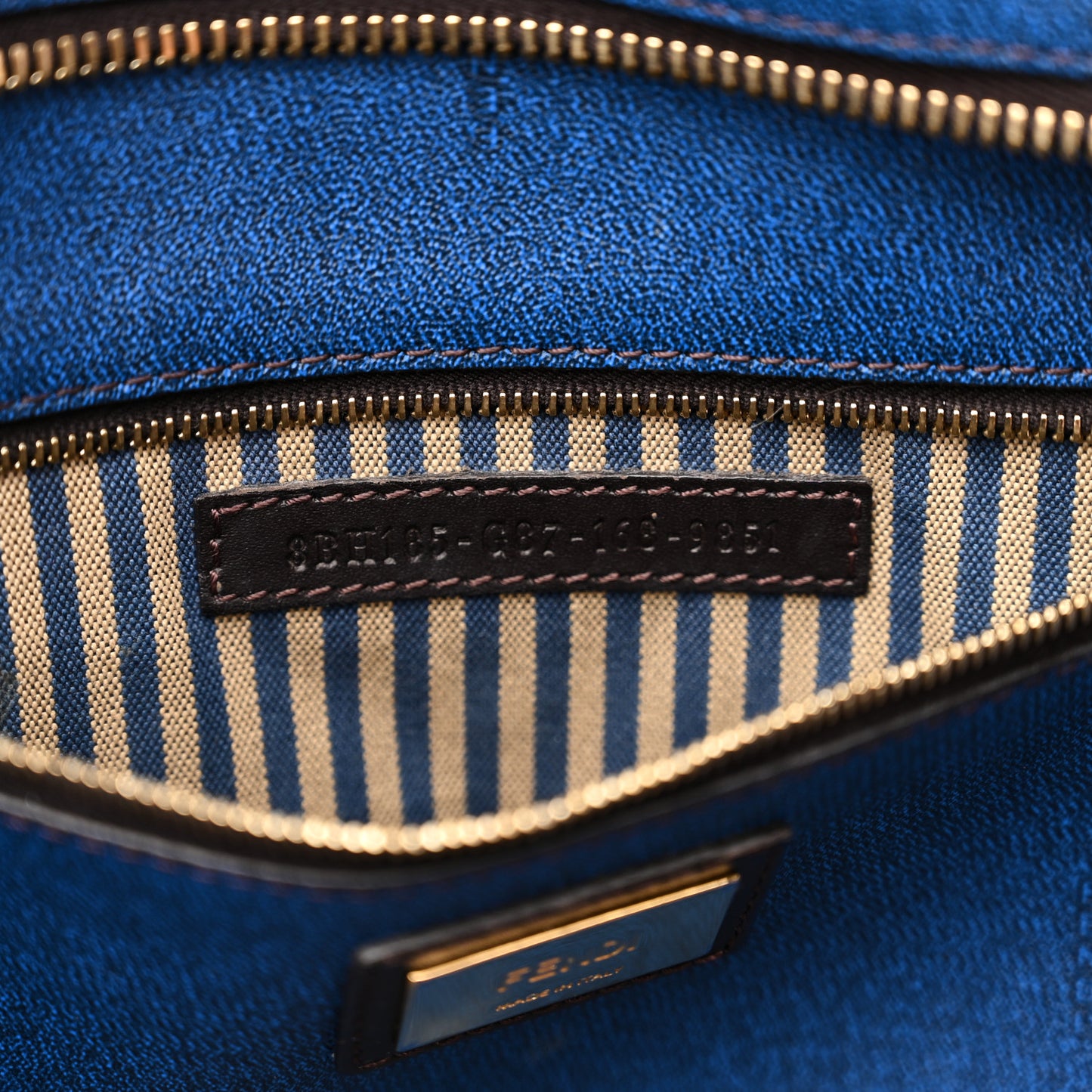 Zucca Spalmati Medium Roll Tote Tobacco Blue