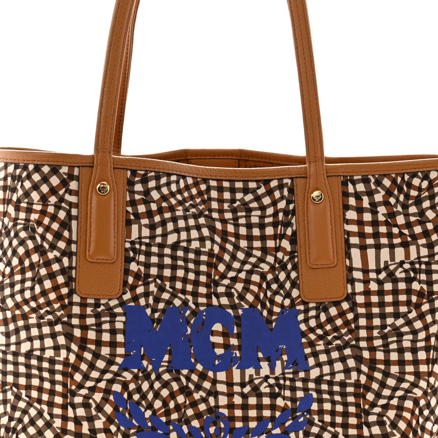 MCM Visetos Medium Liz Reversible Shopper Tote Cognac 11 of 16