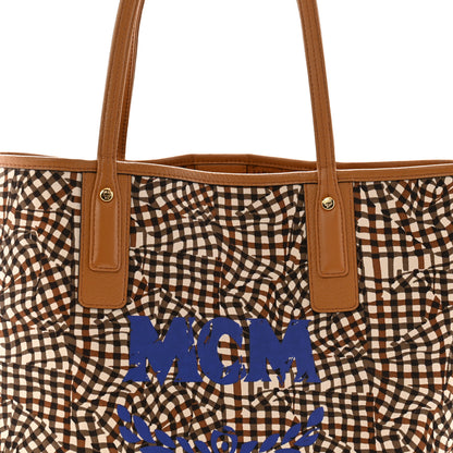 MCM Visetos Medium Liz Reversible Shopper Tote Cognac 11 of 16