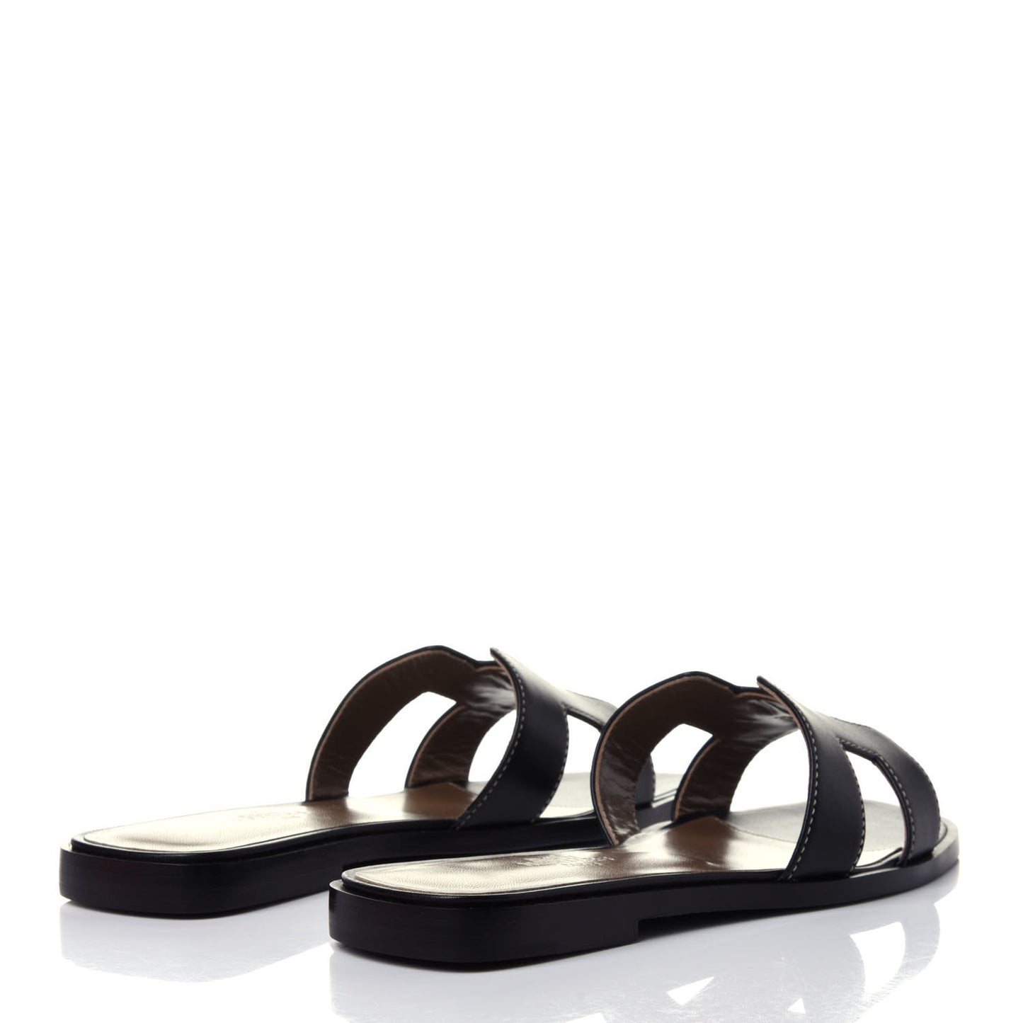 Box Calfskin Oran Sandals 35 Black