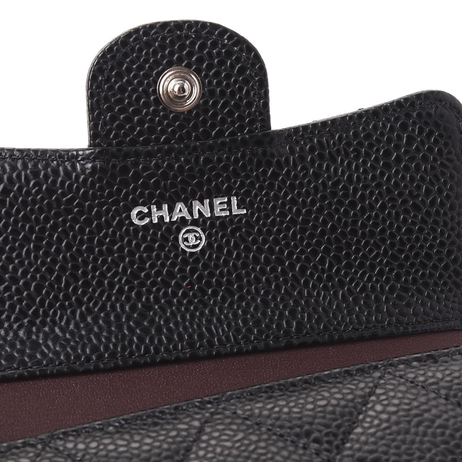 Chanel Caviar Quilted Compact Flap Wallet Black 7 of 10