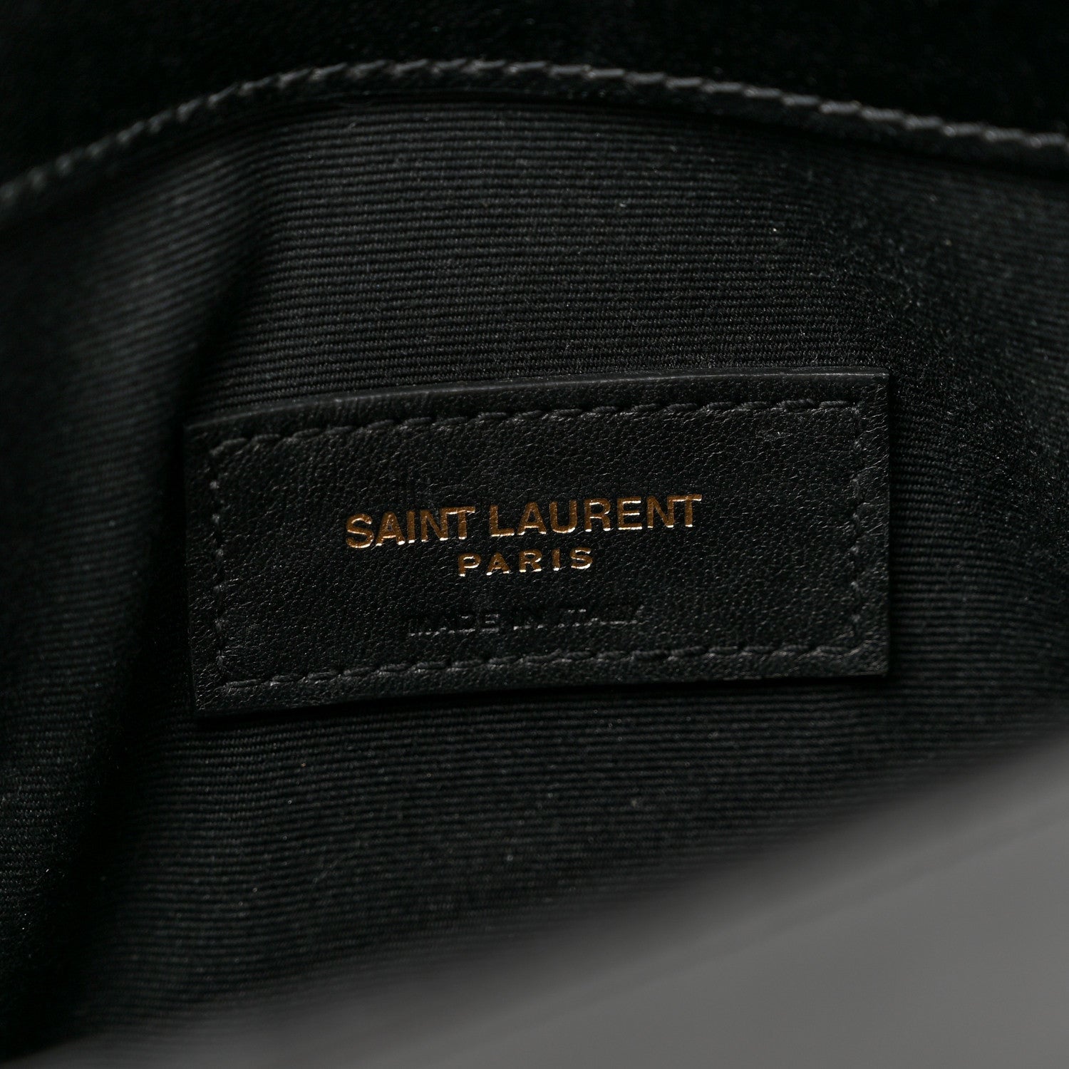 Saint Laurent Smooth Shiny Calfskin Monogram Uptown Pouch Black 6 of 11