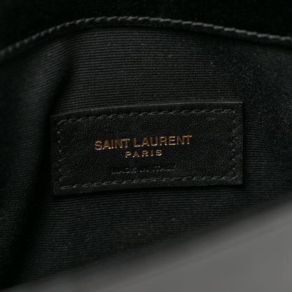 Saint Laurent Smooth Shiny Calfskin Monogram Uptown Pouch Black 6 of 11