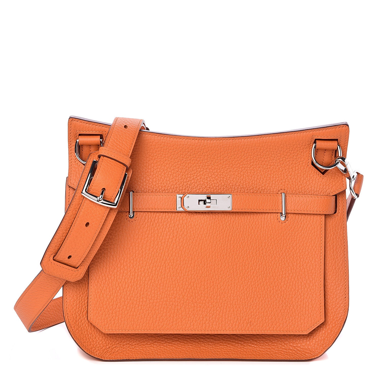 Hermes Taurillon Clemence Jypsiere 28 Orange 1 of 10