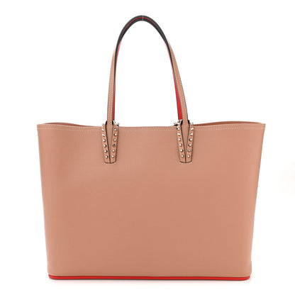 Christian Louboutin Calfskin Empire Spikes Small East West Cabata Tote Nude 1 of 13
