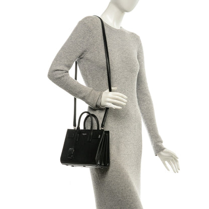 Saint Laurent Grained Calfskin Nano Sac De Jour Black 2 of 6