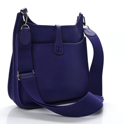 Hermes Taurillon Clemence Evelyne III PM Iris 3 of 10