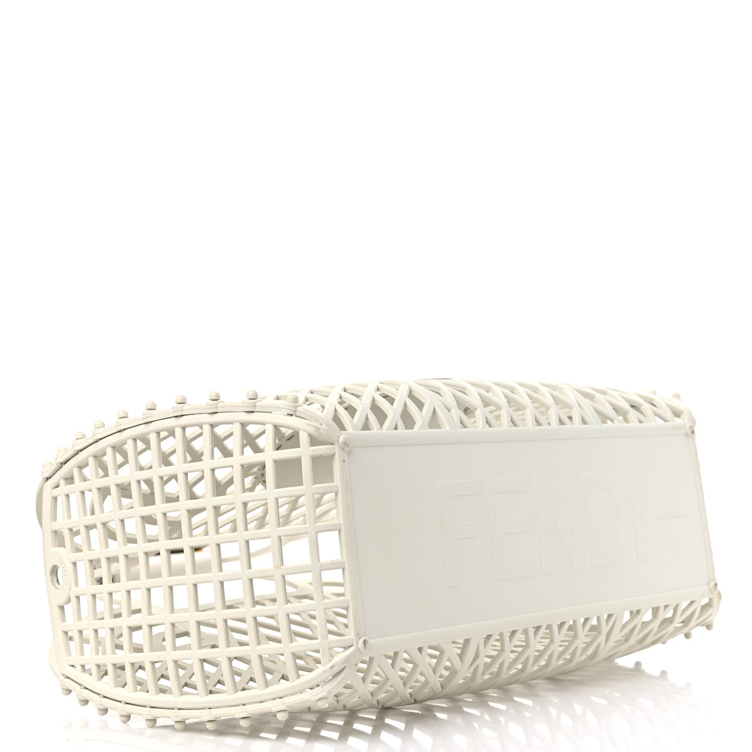 Fendi Recycled Plastic Vitello Liberty Matte Medium Fendi Basket White Ice 4 of 12