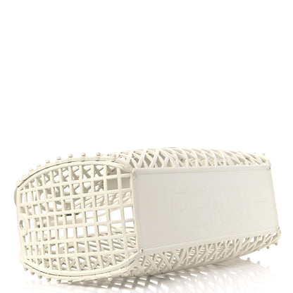 Fendi Recycled Plastic Vitello Liberty Matte Medium Fendi Basket White Ice 4 of 12