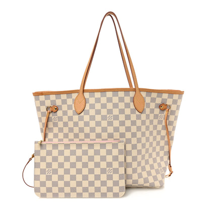 Louis Vuitton Damier Azur Neo Neverfull MM Rose Ballerine 3 of 11