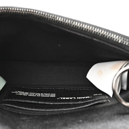 Off-White Saffiano Striped Mini Diag Binder Clip Bag Black White Yellow 5 of 13