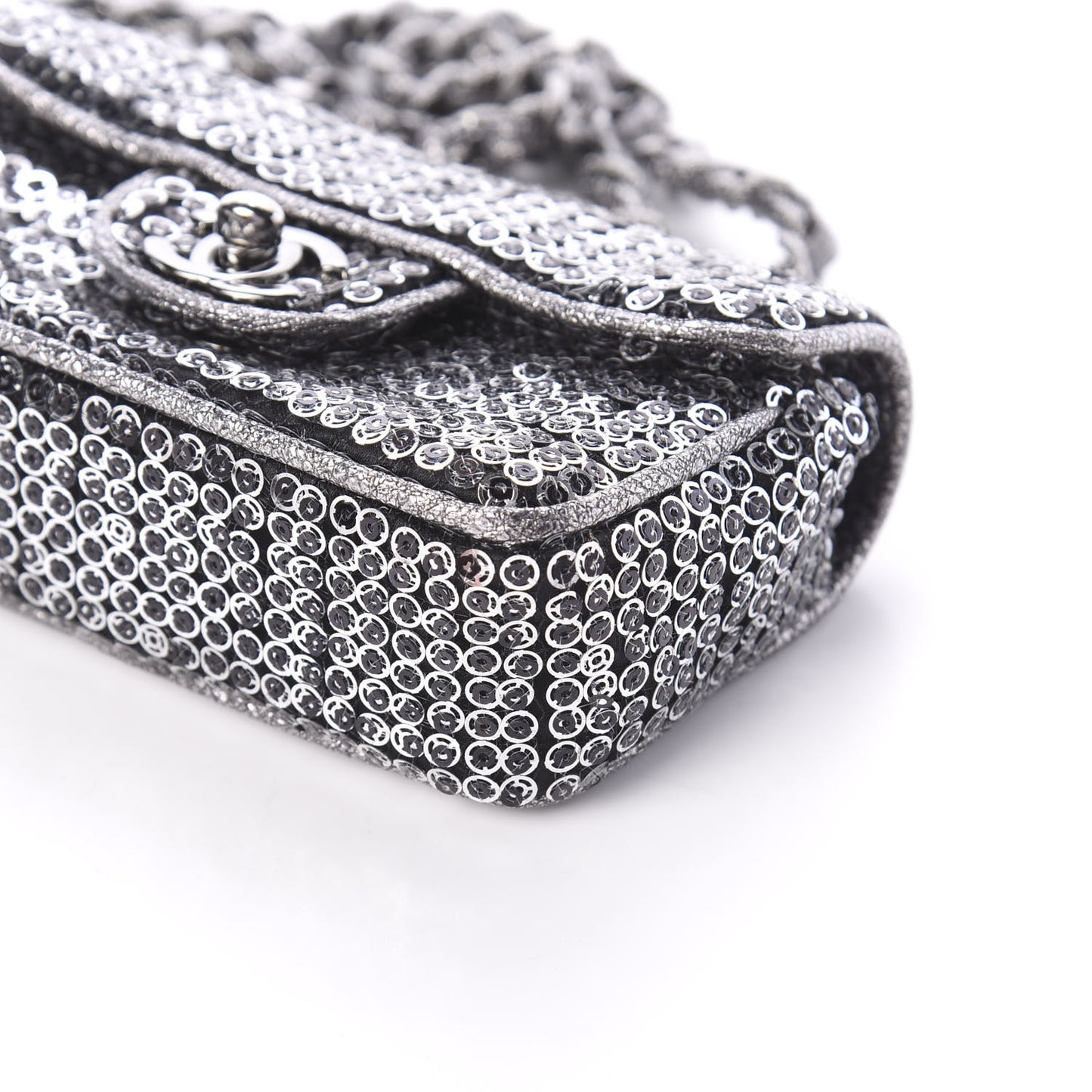 Sequin Micro Flap Dark Silver