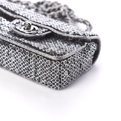 Chanel Sequin Micro Flap Dark Silver 9 of 9