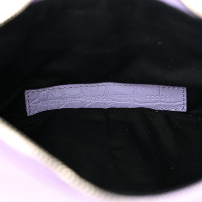 Balenciaga Extra Supple Calfskin Crocodile Embossed Le Cagole Shoulder Bag XS Lilac 7 of 10