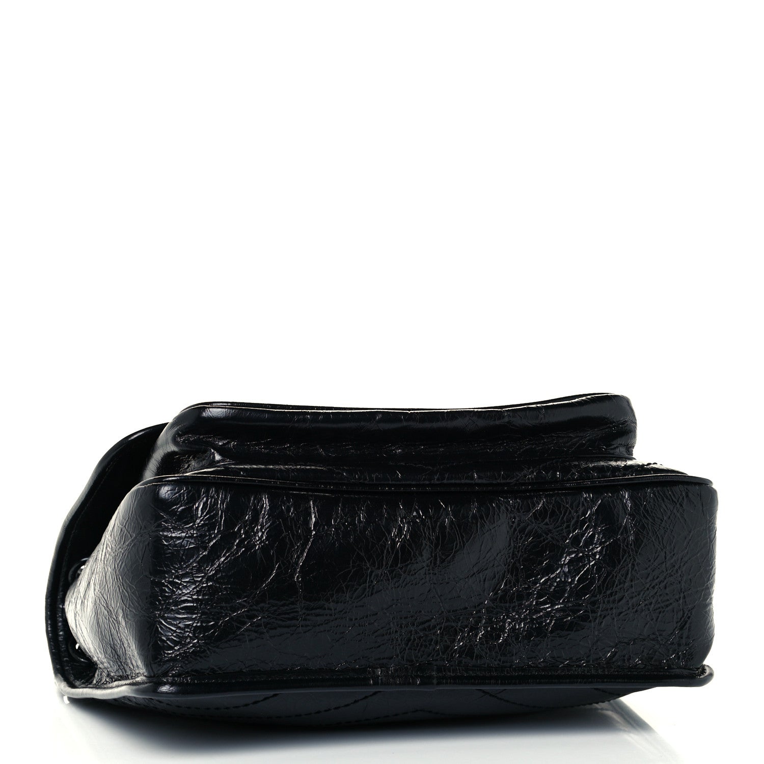 Saint Laurent Crinkled Calfskin Matelasse Monogram Medium Niki Chain Satchel Black 4 of 11