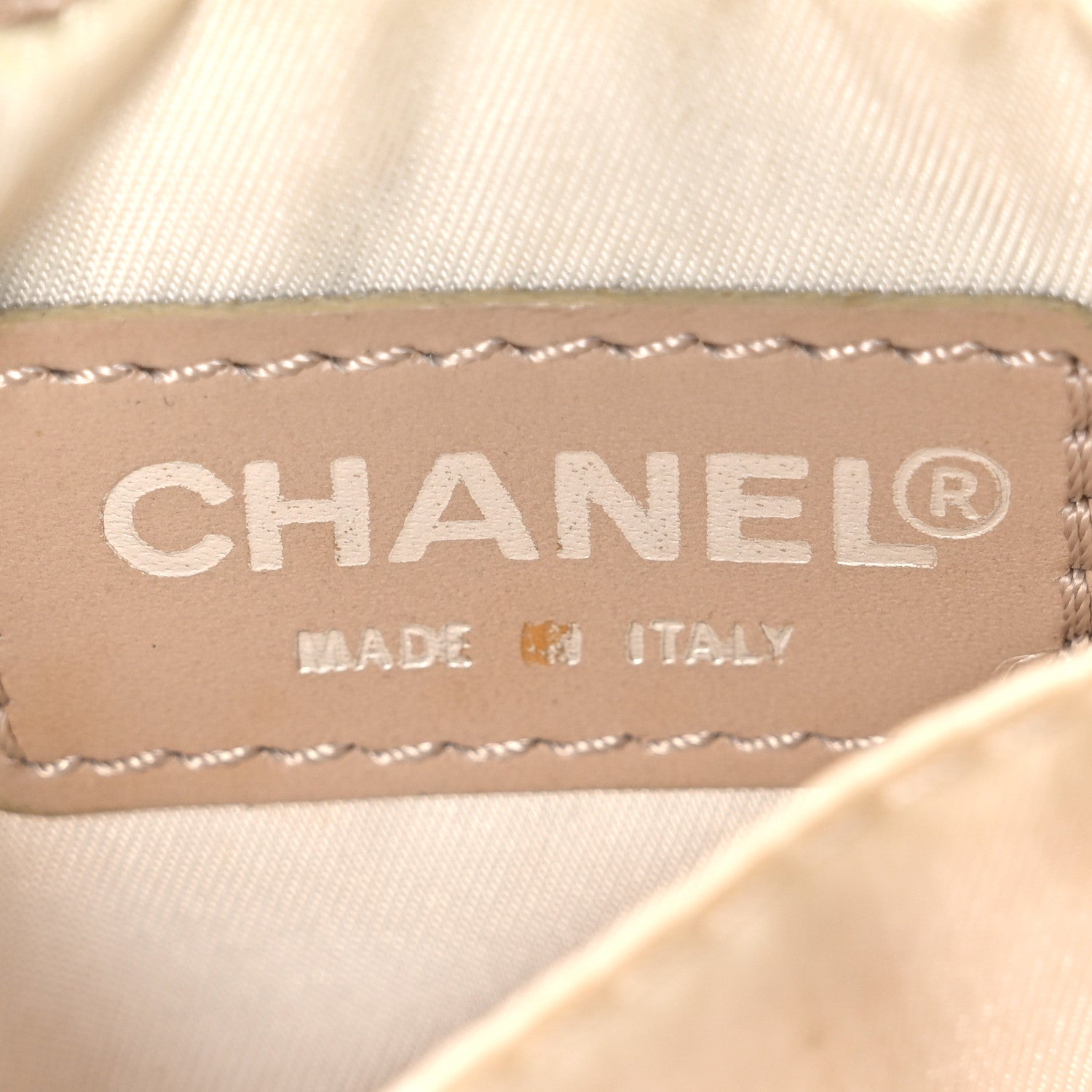 Chanel Nylon Travel Ligne Zip Wristlet Beige 6 of 9
