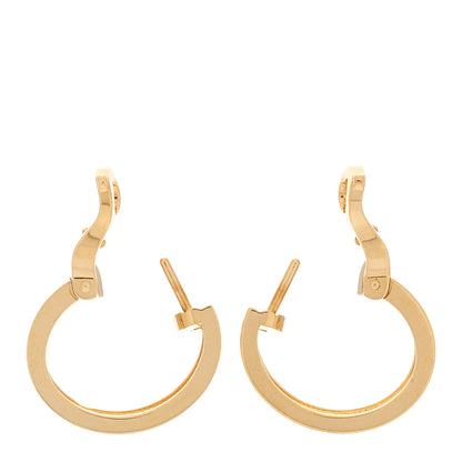 Cartier 18K Yellow Gold 5.5mm LOVE French Clip Hoop Earrings 3 of 5
