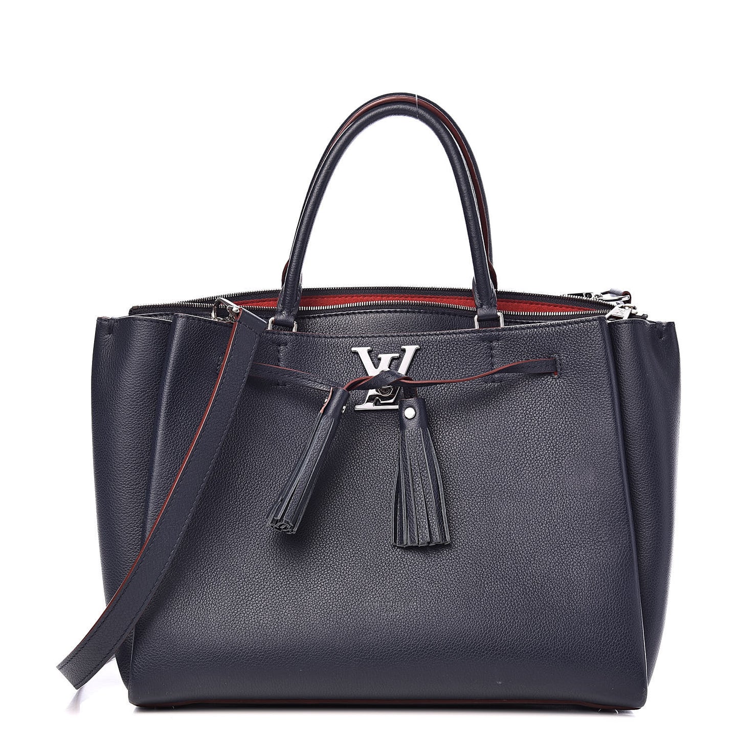 Calfskin Lockmeto Marine Rouge
