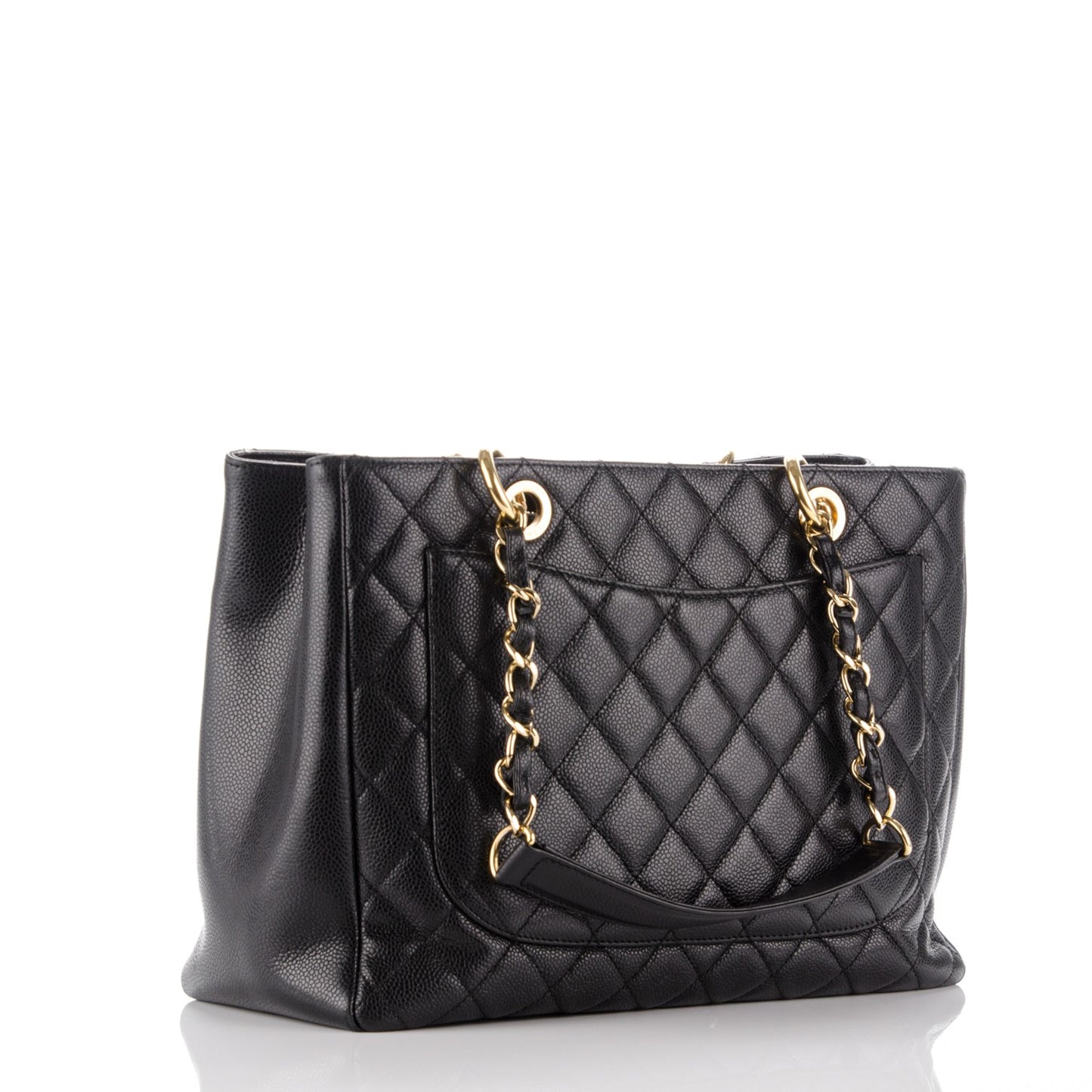 Caviar Quilted Grand Shopping Tote GST Black