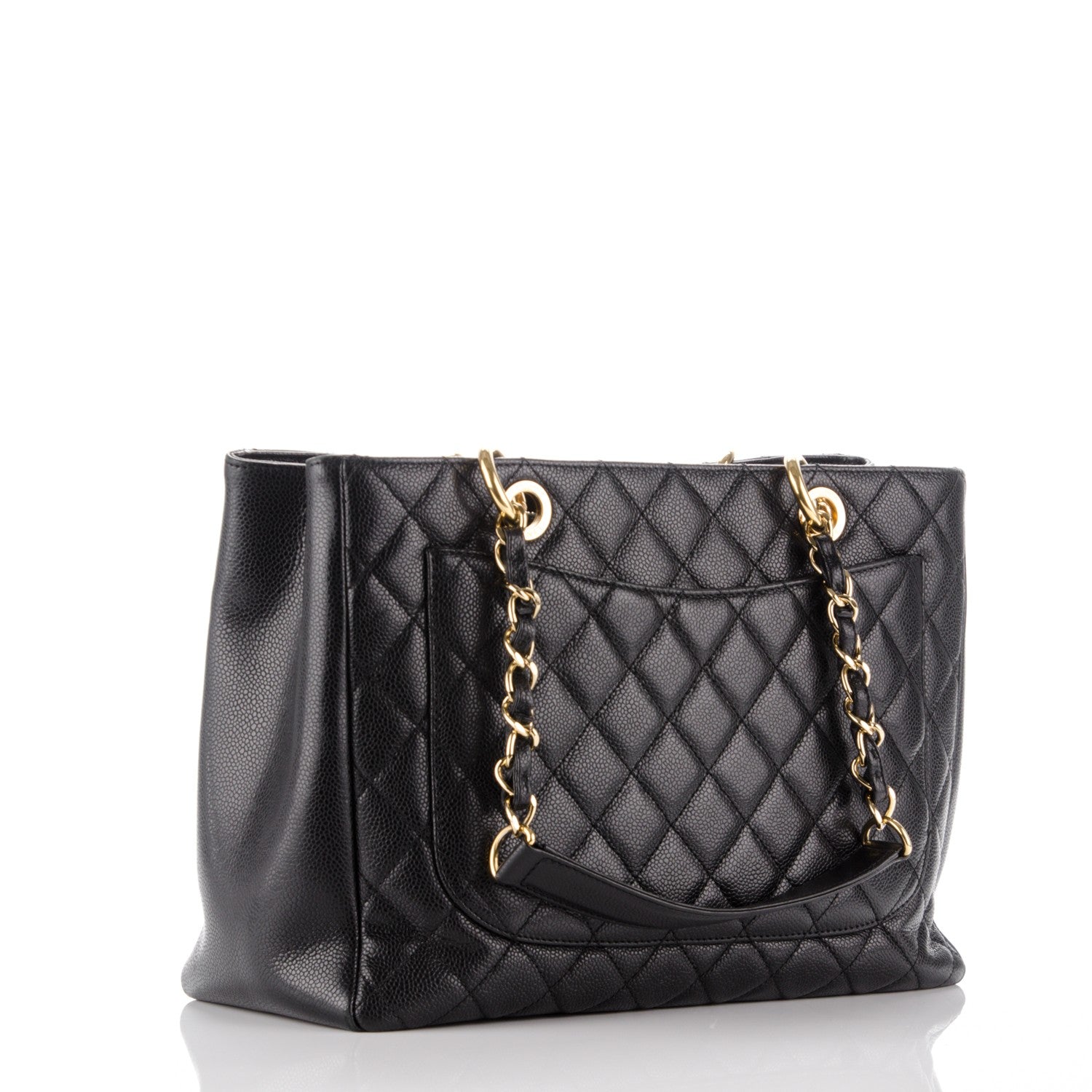 Chanel Caviar Quilted Grand Shopping Tote GST Black 3 of 8