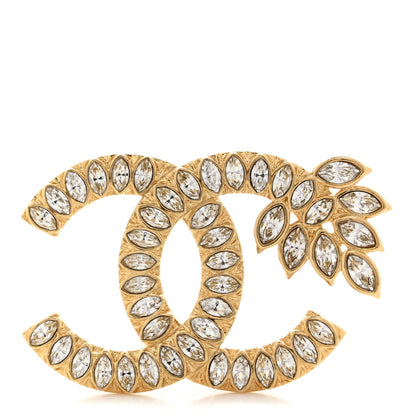 Chanel Crystal Wheat CC Brooch Gold Gold 1 of 4