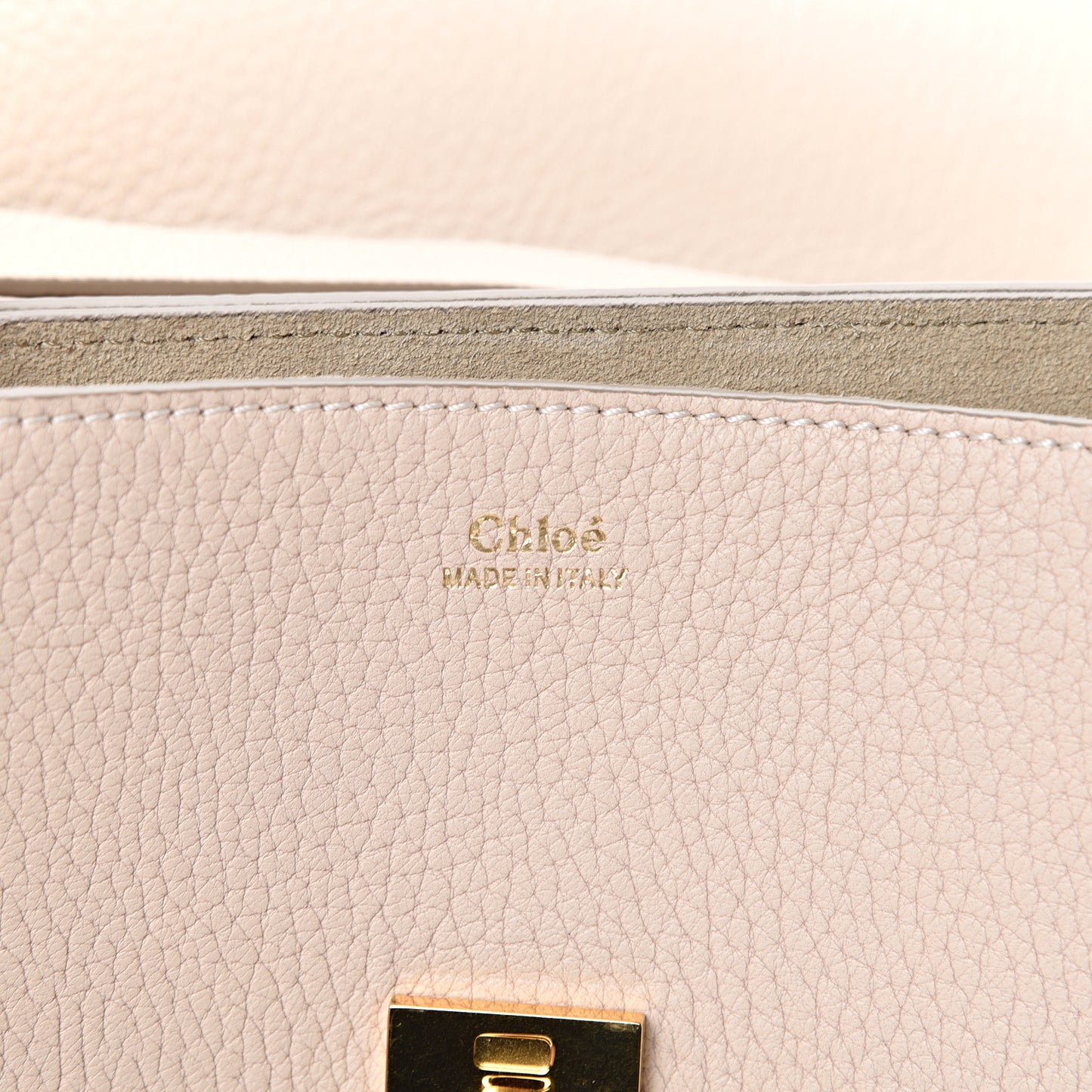 Grained Lambskin Drew Shoulder Bag Abstract White