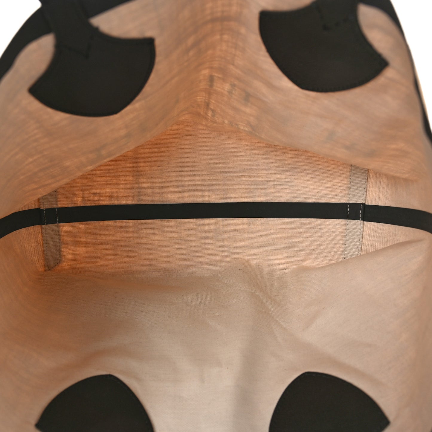 Raffia Logo Print Medium The Giant Reversible Tote Black