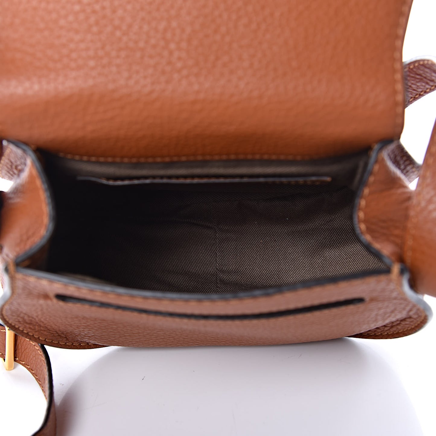 Calfskin Mini Marcie Round Crossbody Bag Tan