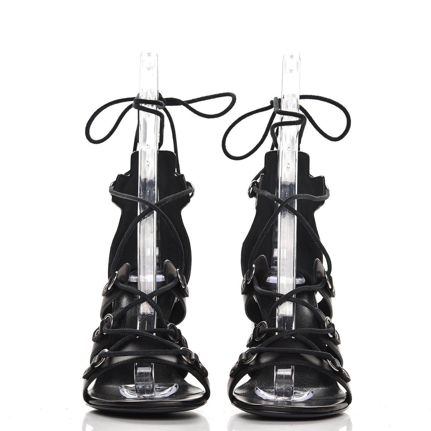 Calfskin Babies 90 Gladiator Sandals 36.5 Black