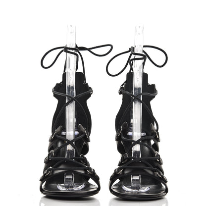 Saint Laurent Calfskin Babies 90 Gladiator Sandals 36.5 Black 2 of 8