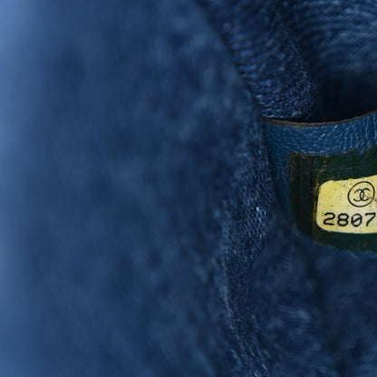 Chanel Denim Shearling Hieroglyph Flap Blue 7 of 11