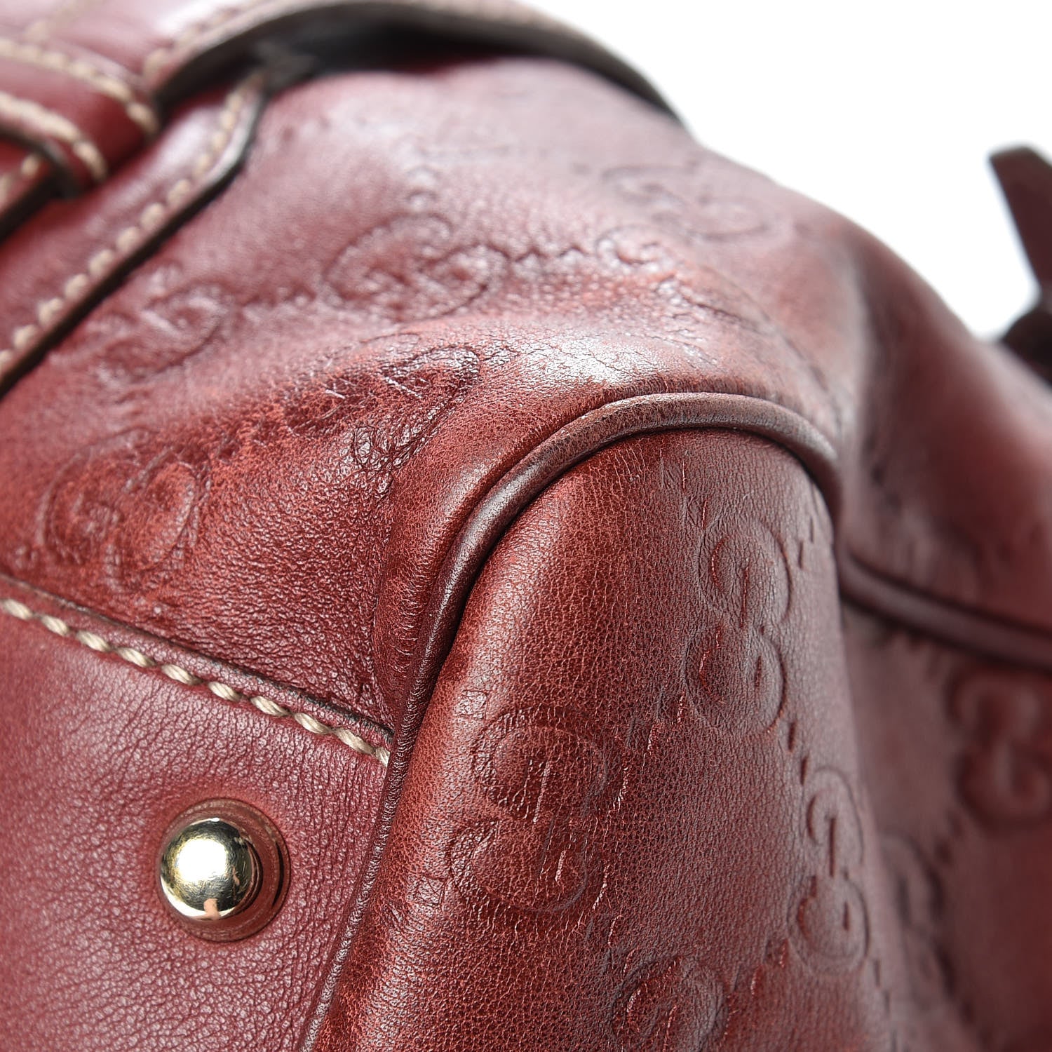 Gucci Guccissima 85th Anniversary Large Boston Rusty Red 12 of 20