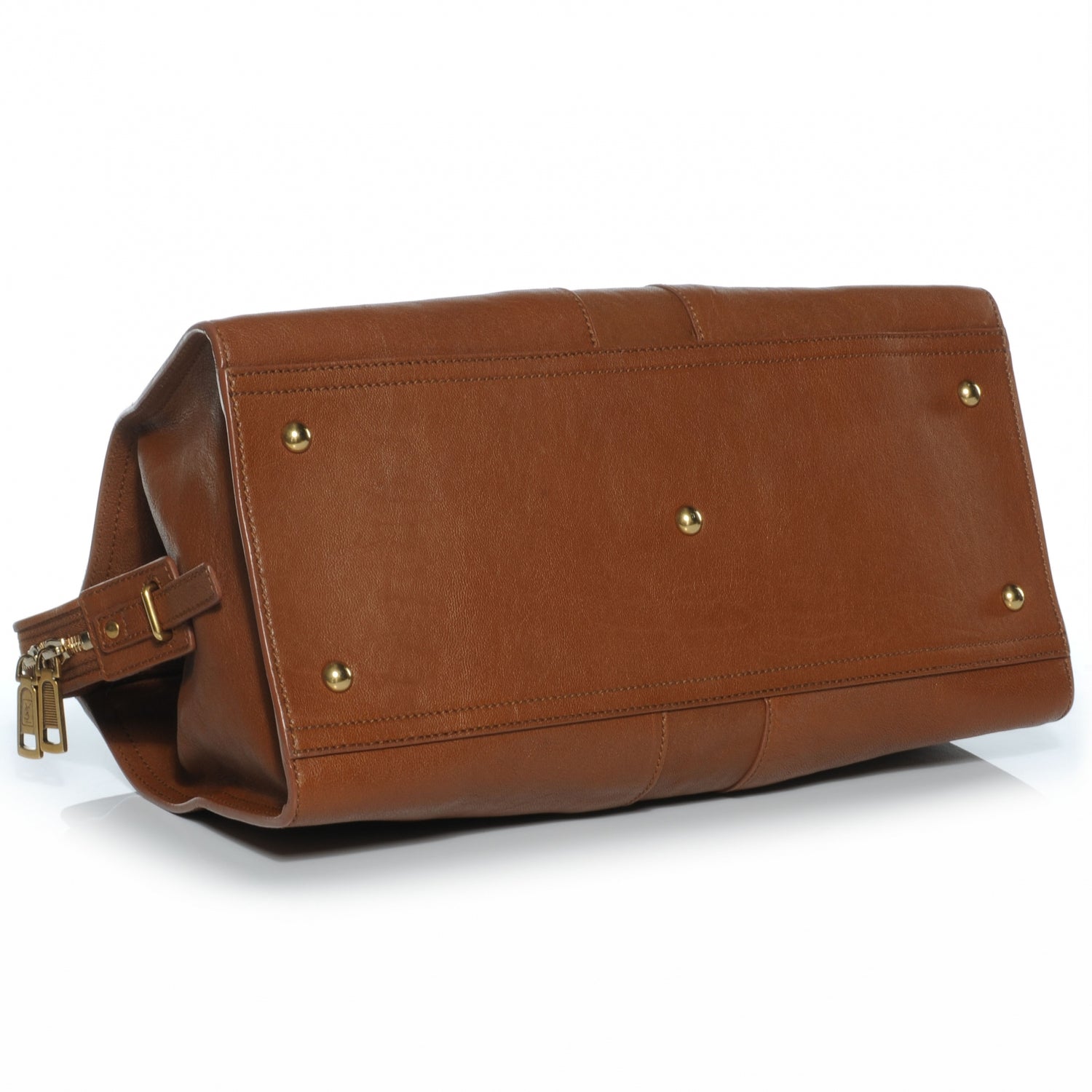 Saint Laurent Leather Medium Cabas Chyc Whiskey 4 of 7