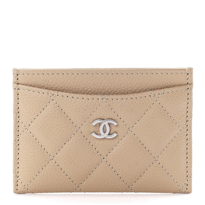 Chanel Caviar Quilted Card Holder Dark Beige 1 of 12