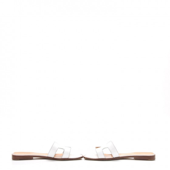 Box Calfskin Oran Sandals 38.5 White