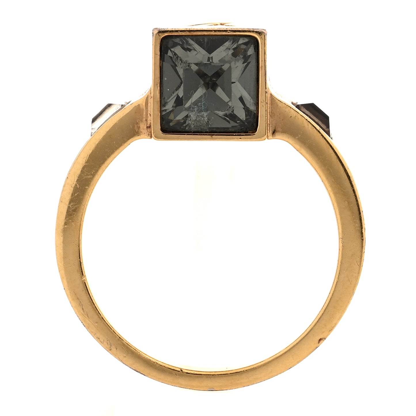 Metal Swarovski Gamble Ring Small 47 4 Azur Gold