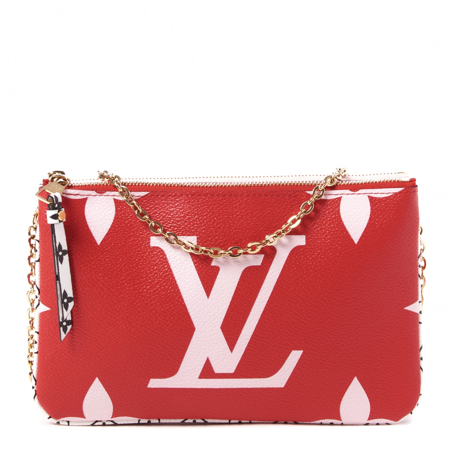 Monogram Giant Double Zip Pochette Rouge