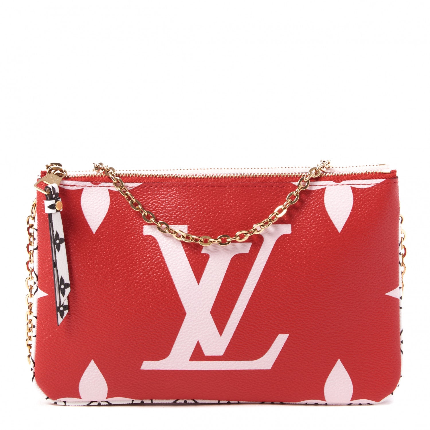 Louis Vuitton Monogram Giant Double Zip Pochette Rouge 1 of 7