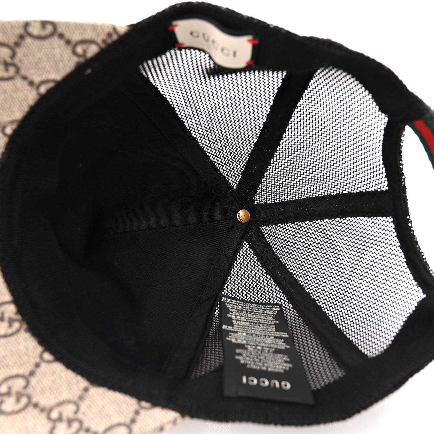 GG Supreme Monogram Kingsnake Print Baseball Hat M 58 Beige