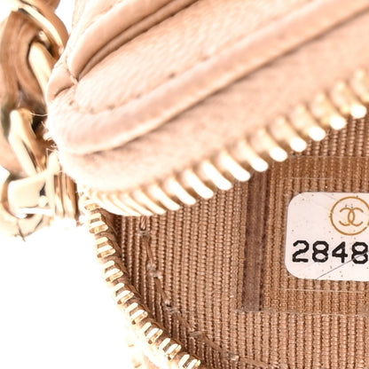 Chanel Caviar Quilted Small Clutch With Chain Beige 8 of 15